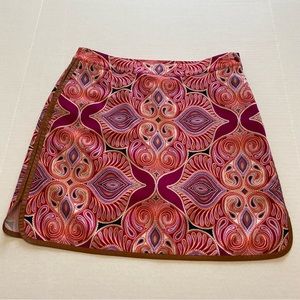 EP Pro Women’s Golf/Tennis Skort Pink Paisley with Faux Leather Trim Size 4